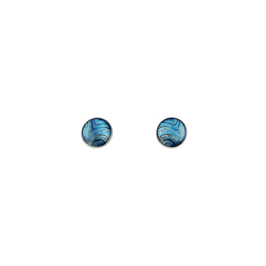 PAULINE GALLAGHER MINA BLUE STUD EARRINGS - SD042 - in Circle Box