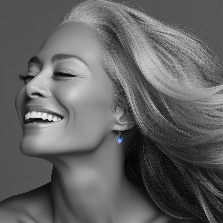 DANGLE XS DROP PAULINE EMU DREAMING BLUE EARRINGS - SD387S - on Satchel