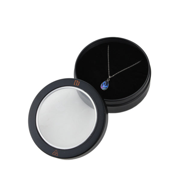 PAULINE EMU DREAMING BLUE XS DROP PENDANT ON A CHAIN NECKLACE -SD414 - in Circle Box