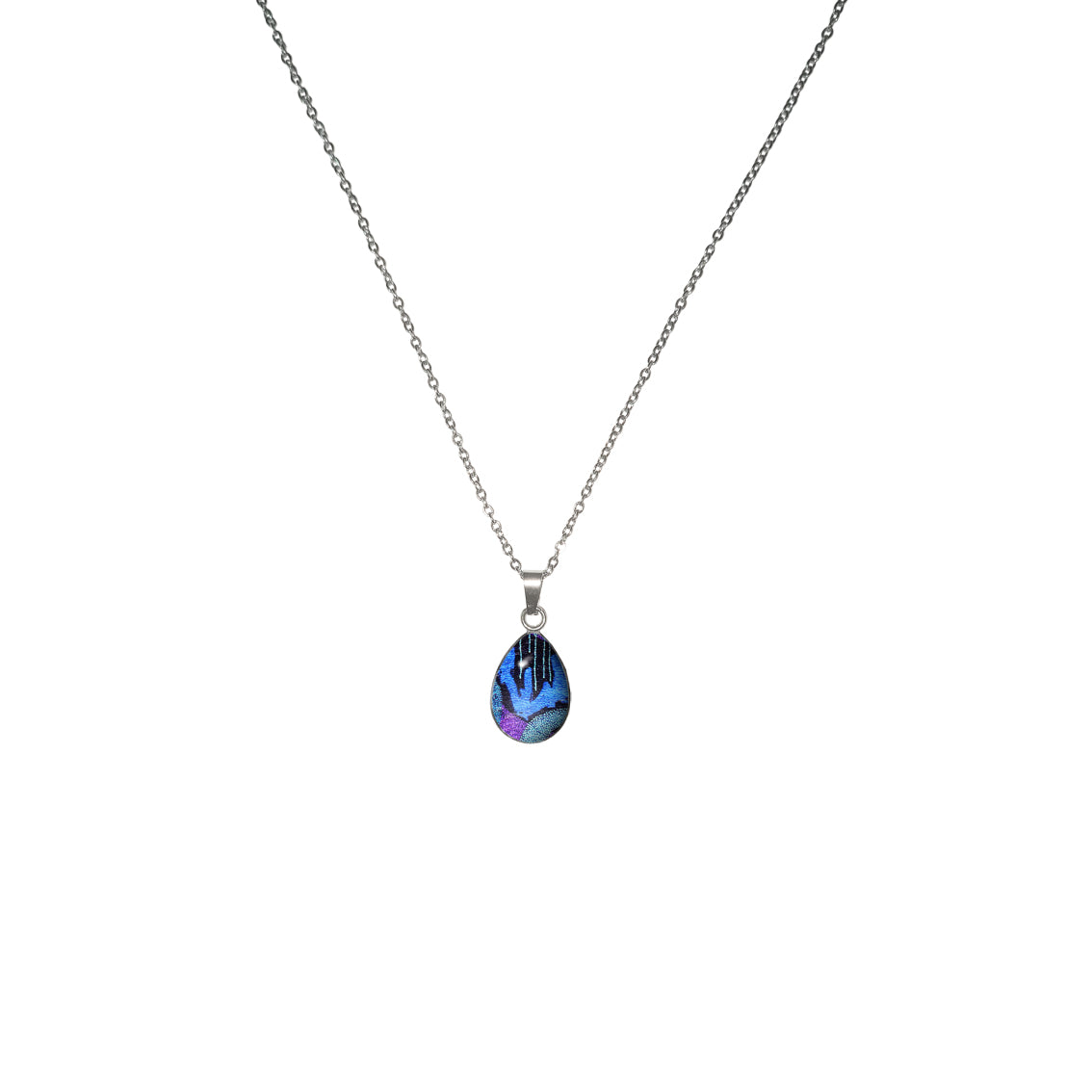 PAULINE EMU DREAMING BLUE XS DROP PENDANT ON A CHAIN NECKLACE -SD414 - in Circle Box