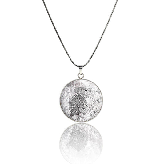 TROY LITTLE KOALA CIRCLE PENDANT ON A CHAIN NECKLACE - SD456 - in Circle Box