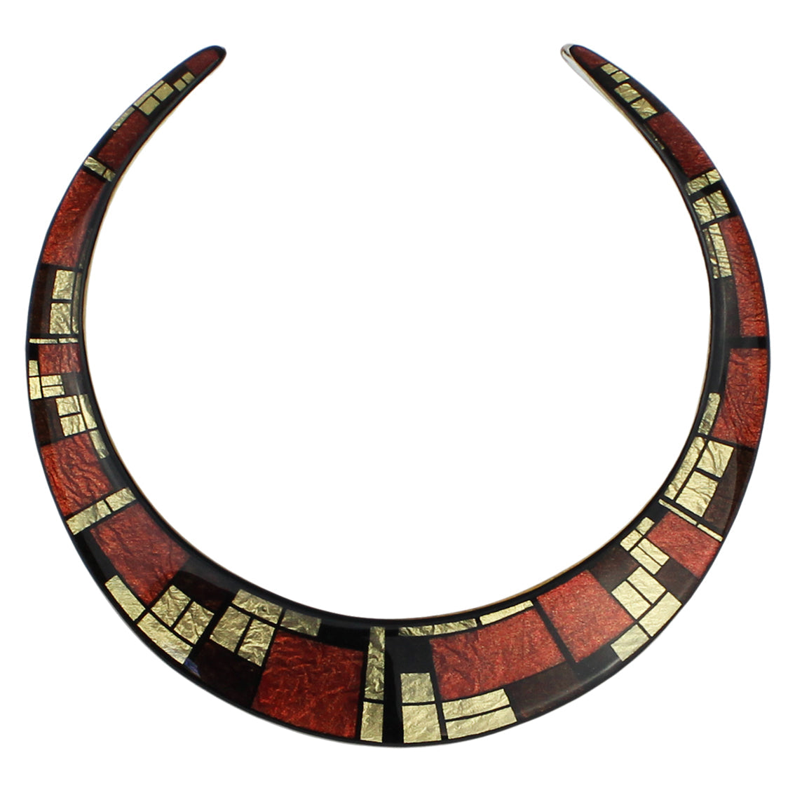 PERSPECTIVE MONDRIAN POP ART ABSTRACT  ADJUSTABLE FITTED NECKLACE - D055