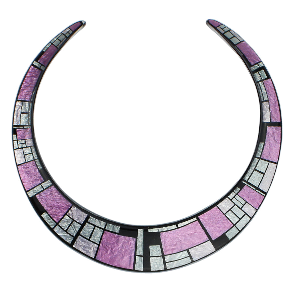 PERSPECTIVE MONDRIAN POP ART ABSTRACT  ADJUSTABLE FITTED NECKLACE - D055
