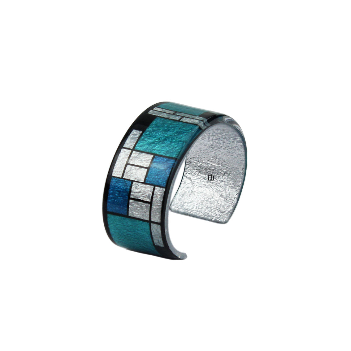 PERSPECTIVE MONDRIAN POP ART ABSTRACT ADJUSTABLE WIDE BRACELET - D062