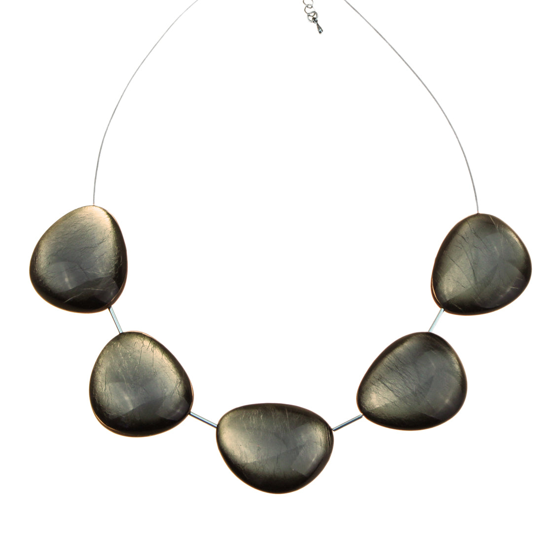 PLAGE DE NICE PEBBLE SHAPE MONOCOLOR ADJUSTABLE NECKLACE - F025