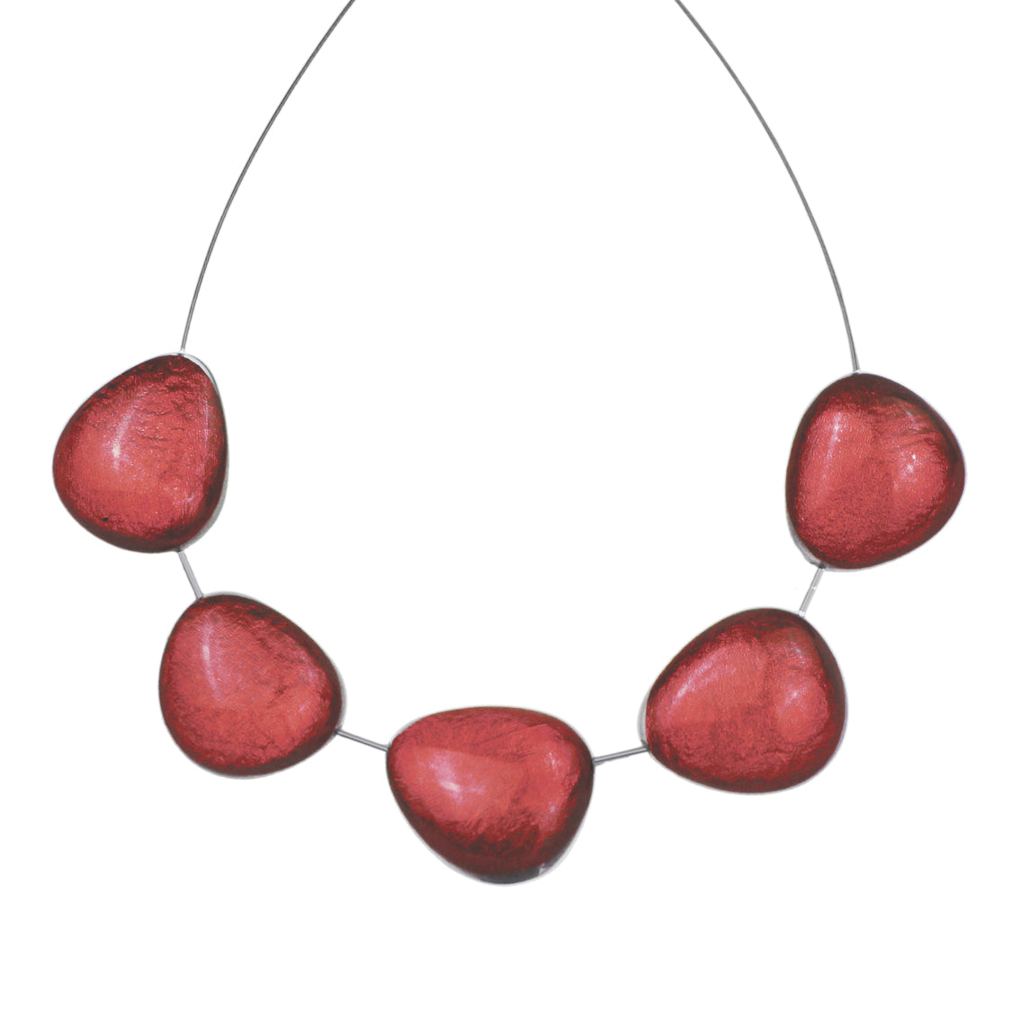 PLAGE DE NICE PEBBLE SHAPE MONOCOLOR ADJUSTABLE NECKLACE - F025
