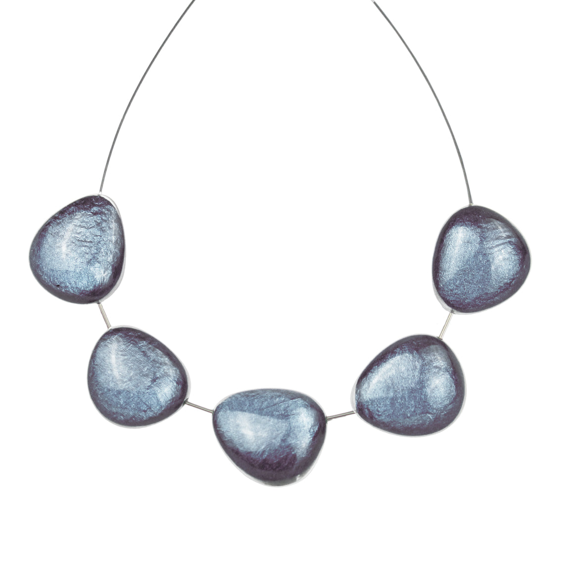 PLAGE DE NICE PEBBLE SHAPE MONOCOLOR ADJUSTABLE NECKLACE - F025