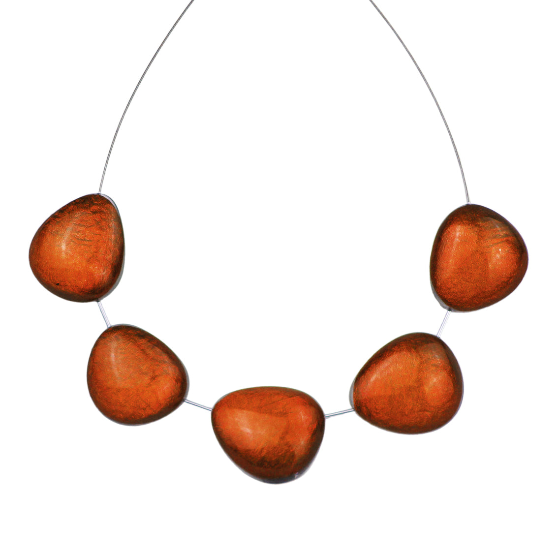 PLAGE DE NICE PEBBLE SHAPE MONOCOLOR ADJUSTABLE NECKLACE - F025