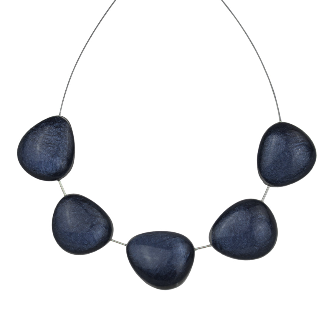 PLAGE DE NICE PEBBLE SHAPE MONOCOLOR ADJUSTABLE NECKLACE - F025