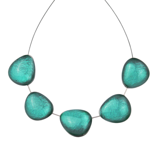 PLAGE DE NICE PEBBLE SHAPE MONOCOLOR ADJUSTABLE NECKLACE - F025