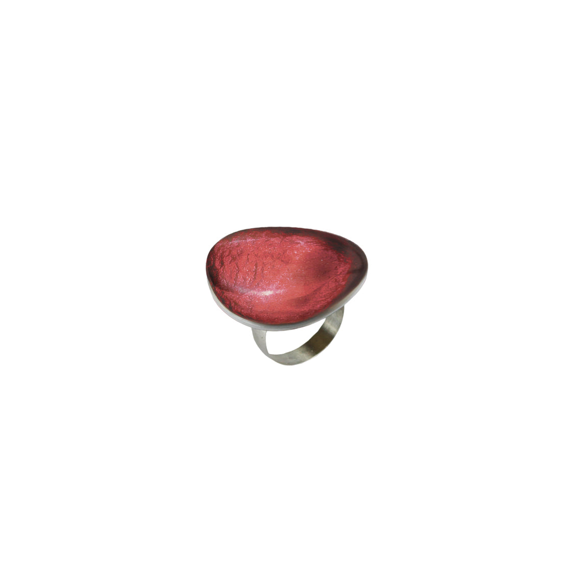 PLAGE DE NICE PEBBLE SHAPE MONOCOLOR LARGE ADJUSTABLE RING - F005