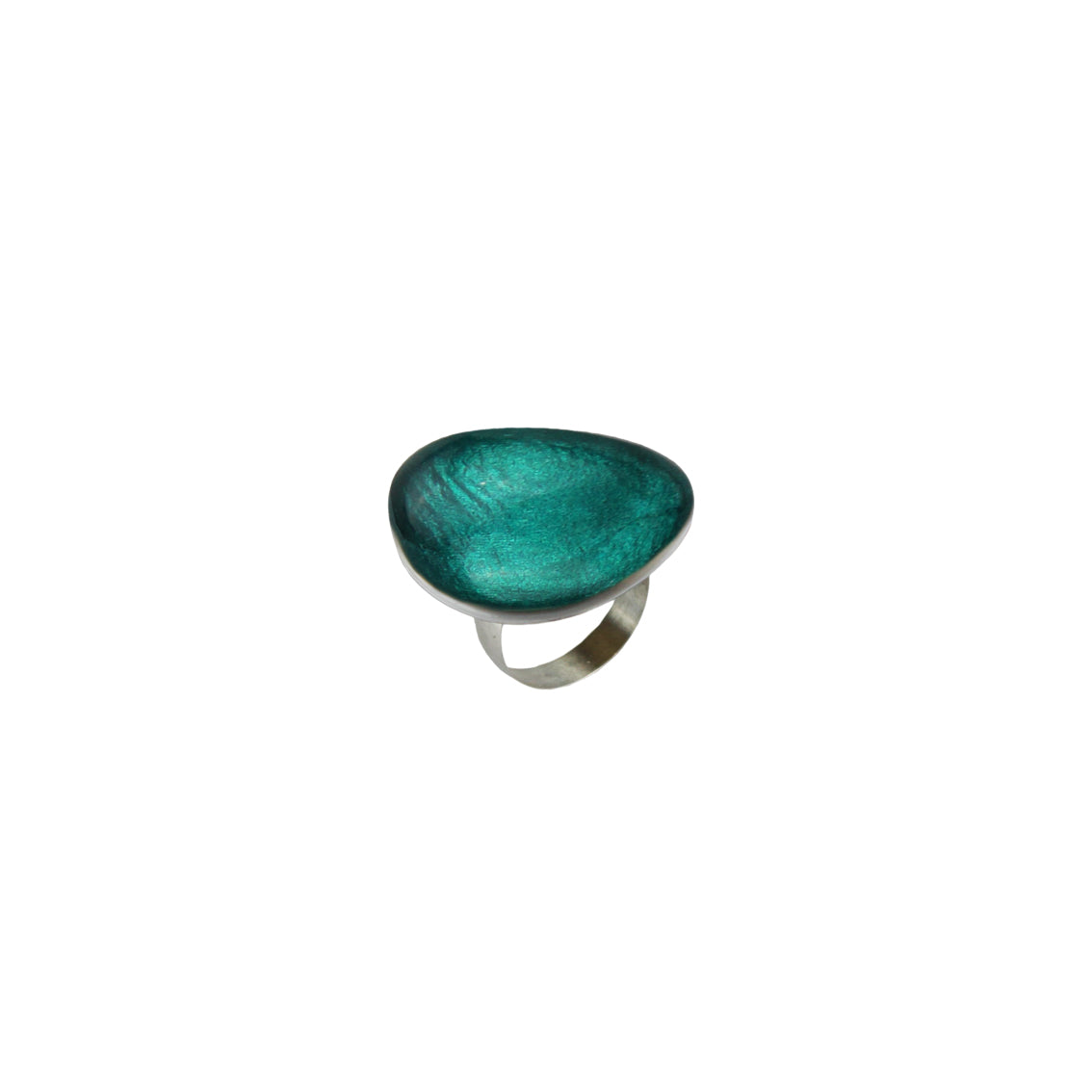 PLAGE DE NICE PEBBLE SHAPE MONOCOLOR LARGE ADJUSTABLE RING - F005