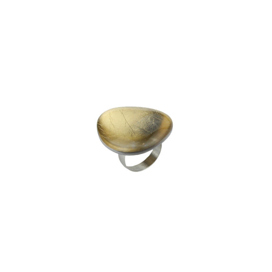 PLAGE DE NICE PEBBLE SHAPE MONOCOLOR LARGE ADJUSTABLE RING - F005