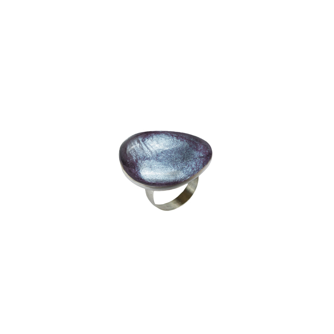 PLAGE DE NICE PEBBLE SHAPE MONOCOLOR LARGE ADJUSTABLE RING - F005