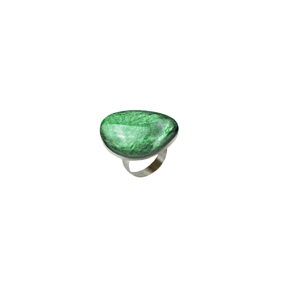 PLAGE DE NICE PEBBLE SHAPE MONOCOLOR LARGE ADJUSTABLE RING - F005