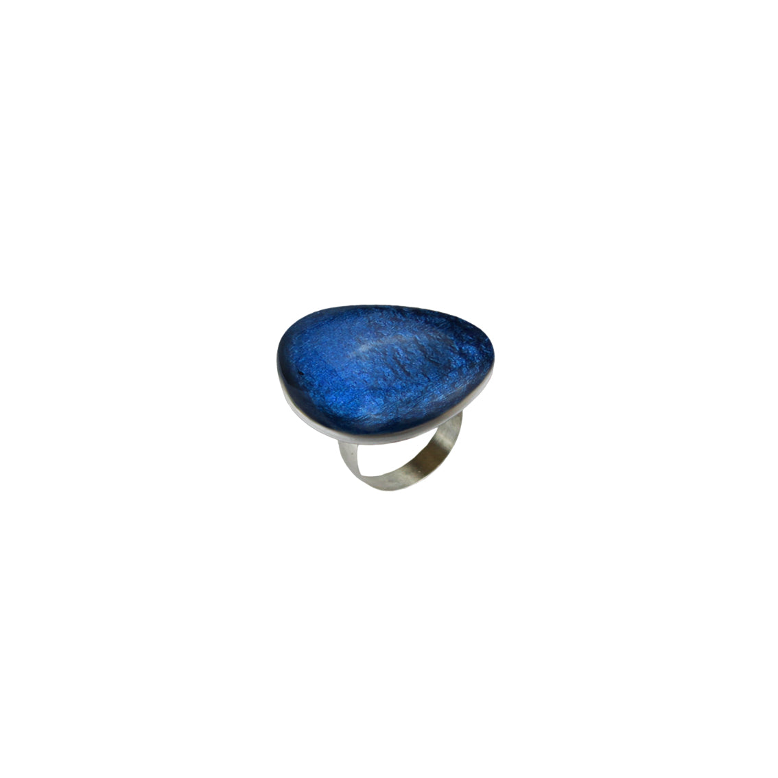 PLAGE DE NICE PEBBLE SHAPE MONOCOLOR LARGE ADJUSTABLE RING - F005