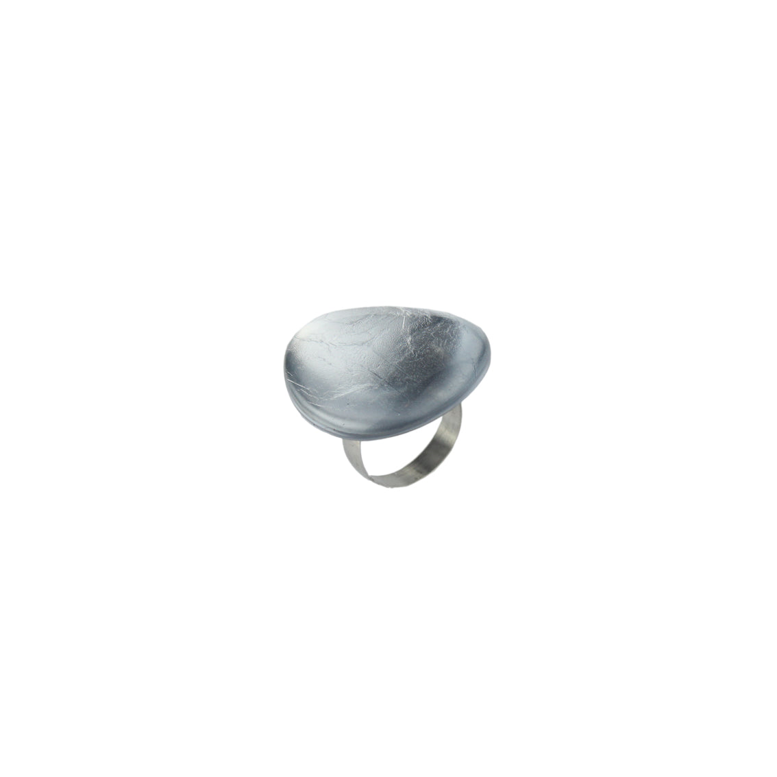 PLAGE DE NICE PEBBLE SHAPE MONOCOLOR LARGE ADJUSTABLE RING - F005