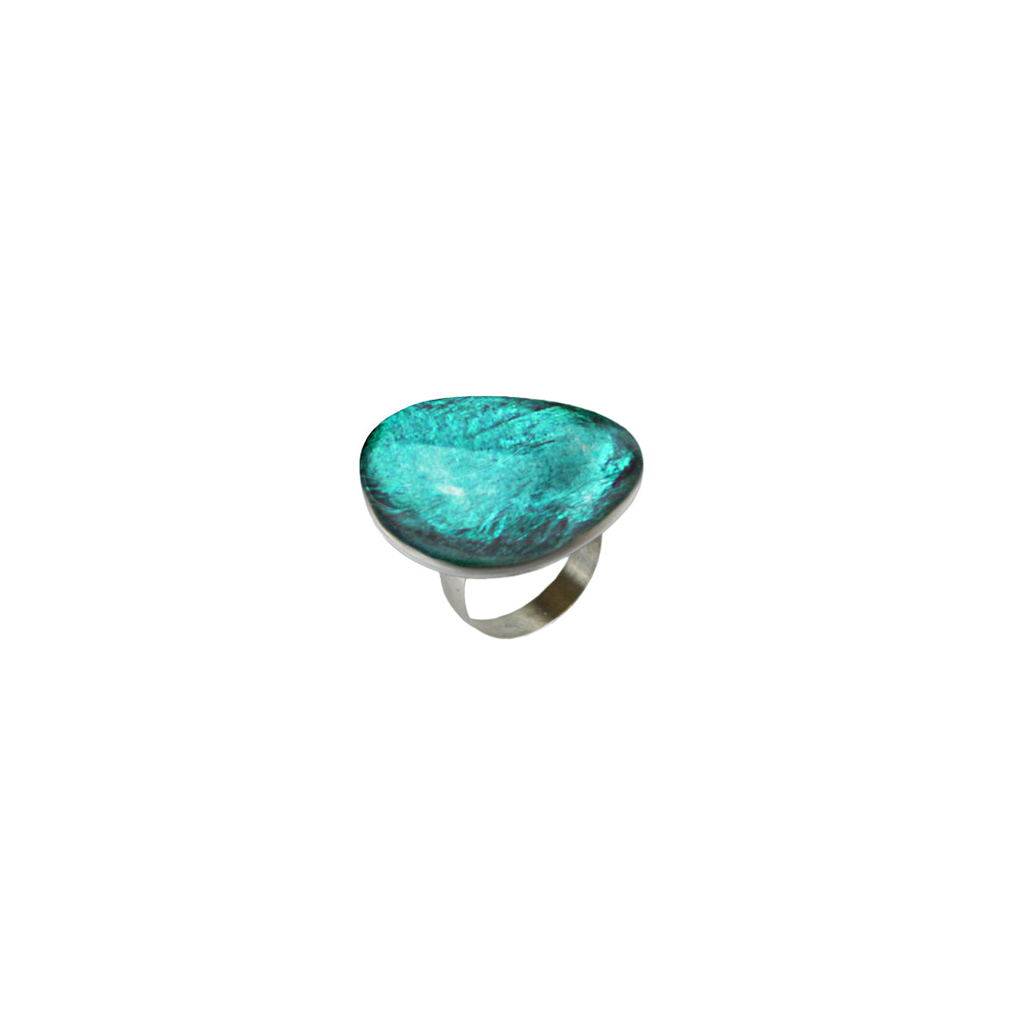 PLAGE DE NICE PEBBLE SHAPE MONOCOLOR LARGE ADJUSTABLE RING - F005