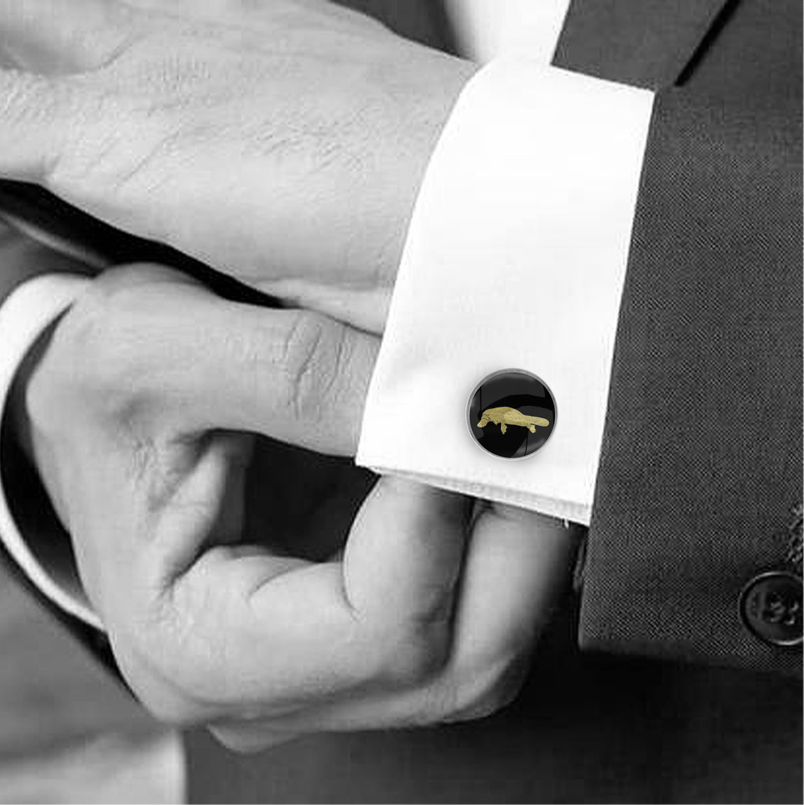 PLATYPUS CIRCLE ELEGANT CUFFLINKS - MFY180