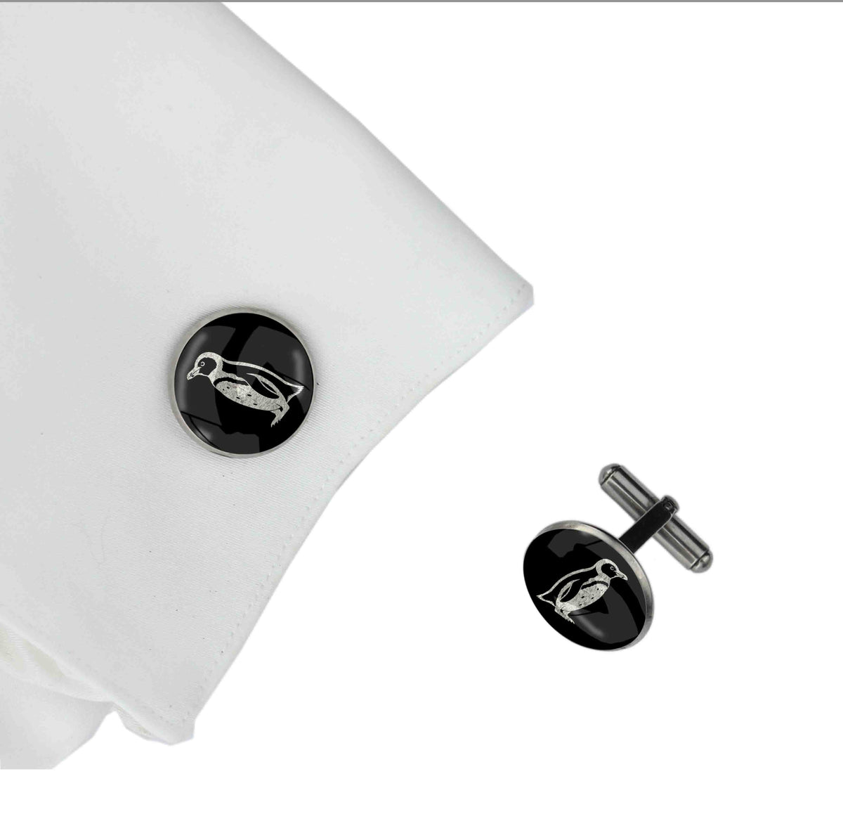 PENGUIN CIRCLE ELEGANT CUFFLINKS