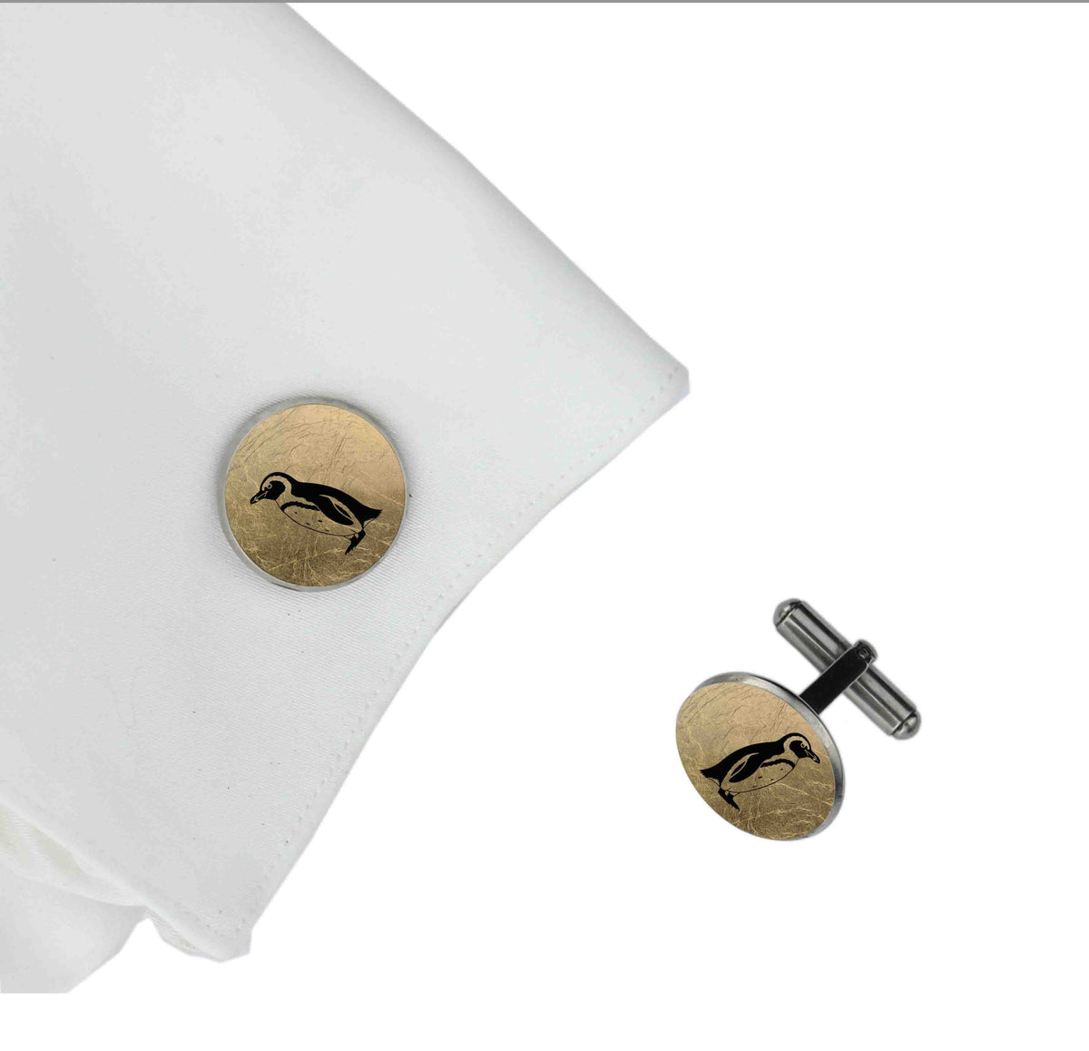 PENGUIN CIRCLE ELEGANT CUFFLINKS