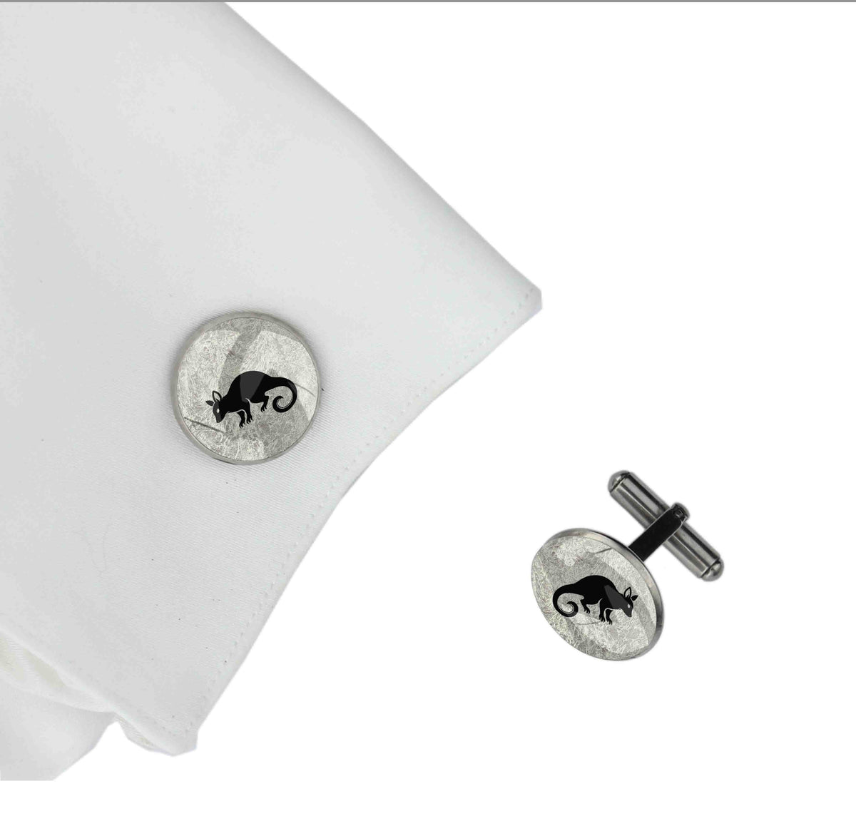 POSSUM CIRCLE ELEGANT CUFFLINKS