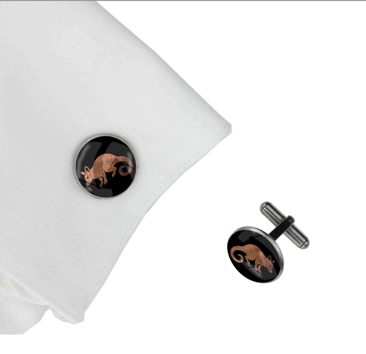 POSSUM CIRCLE ELEGANT CUFFLINKS