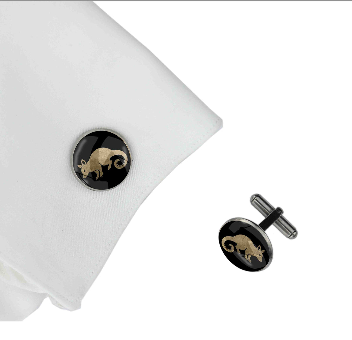 POSSUM CIRCLE ELEGANT CUFFLINKS