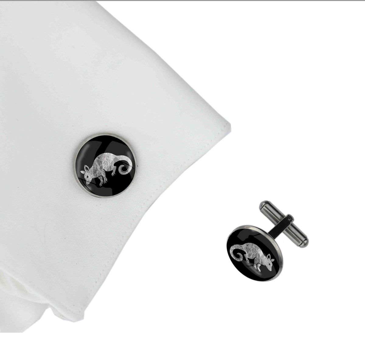 POSSUM CIRCLE ELEGANT CUFFLINKS