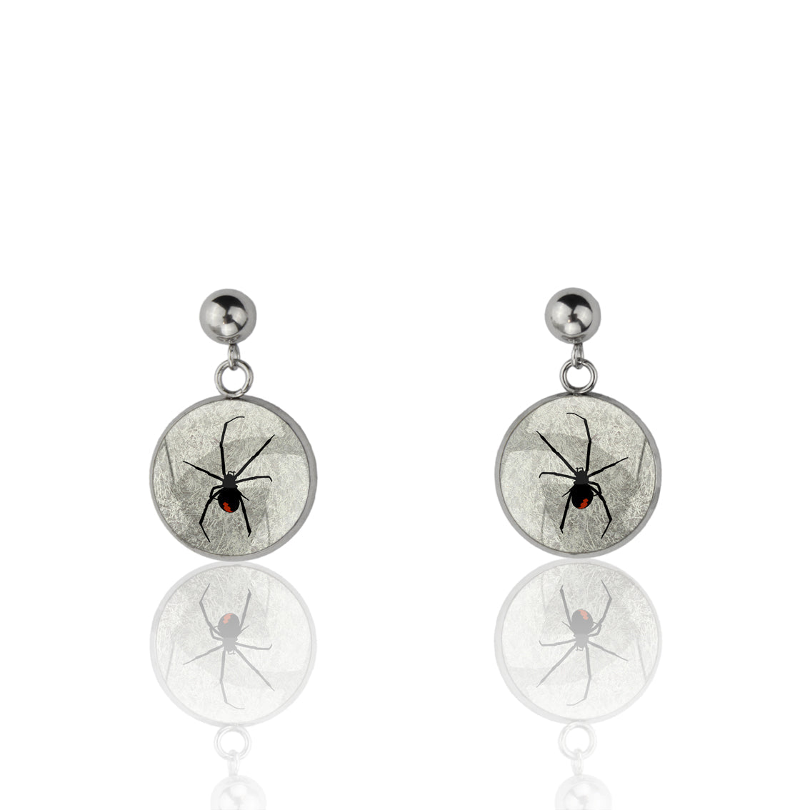 REDBACK DANGLE DROP CIRCLE EARRINGS - MFY199 - in Circle Box