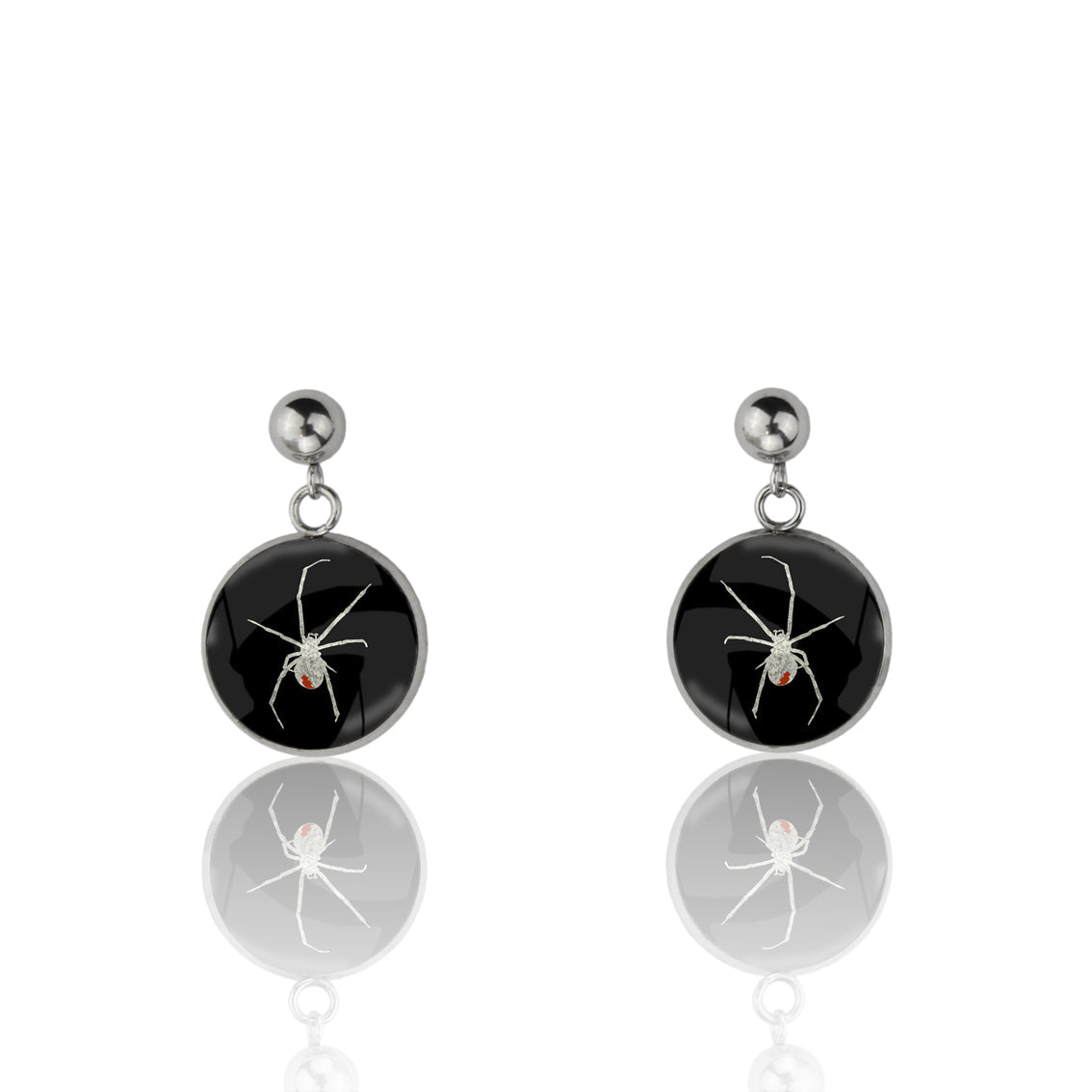 REDBACK DANGLE DROP CIRCLE EARRINGS - MFY199 - in Circle Box