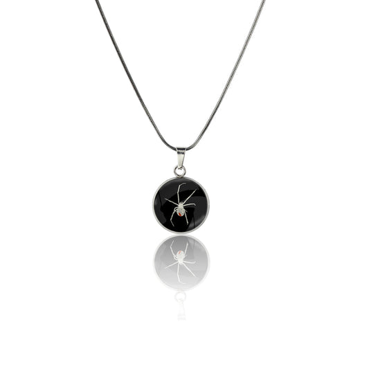 REDBACK XS CIRCLE PENDANT ON A CHAIN NECKLACE - MFY200S - on Satchel