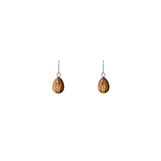 SARAH ORANGE NATIVE DANGLE XS DROP EARRINGS - SD389 - in Circle Box