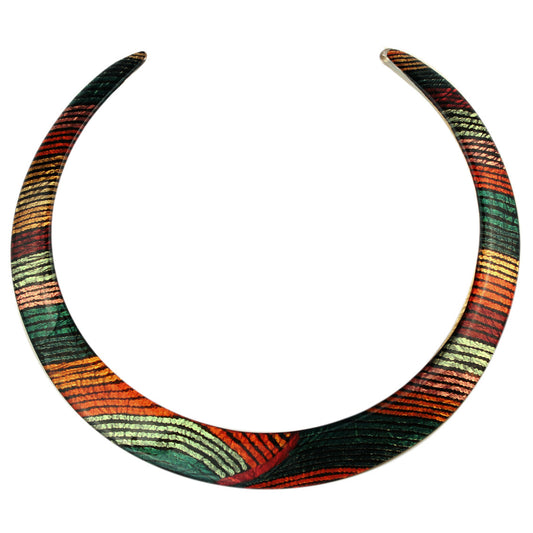 SELINA ORANGE ADJUSTABLE FITTED NECKLACE - SD031