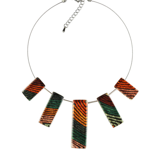 SELINA ORANGE ADJUSTABLE NECKLACE - SD268