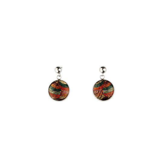 DANDLE DROP SELINA CIRCLE ORANGE EARRINGS - SD020 - in Circle Box