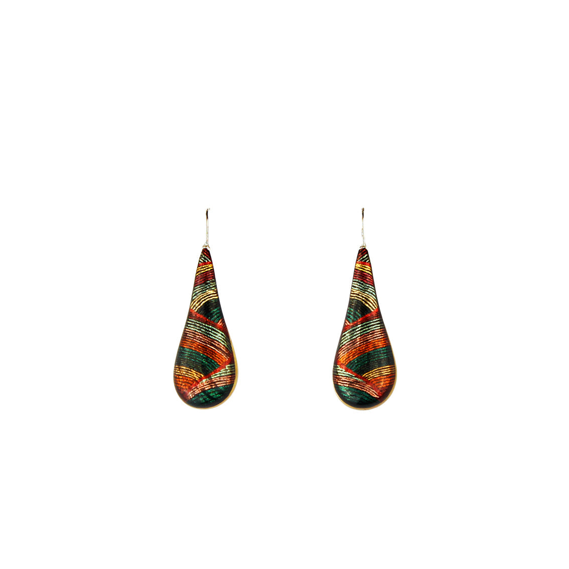 DANDLE DROP SELINA LARGE ORANGE EARRINGS - SD023