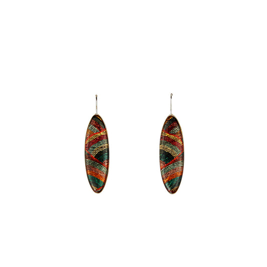DANDLE DROP SELINA LONG ORANGE EARRINGS - SD022