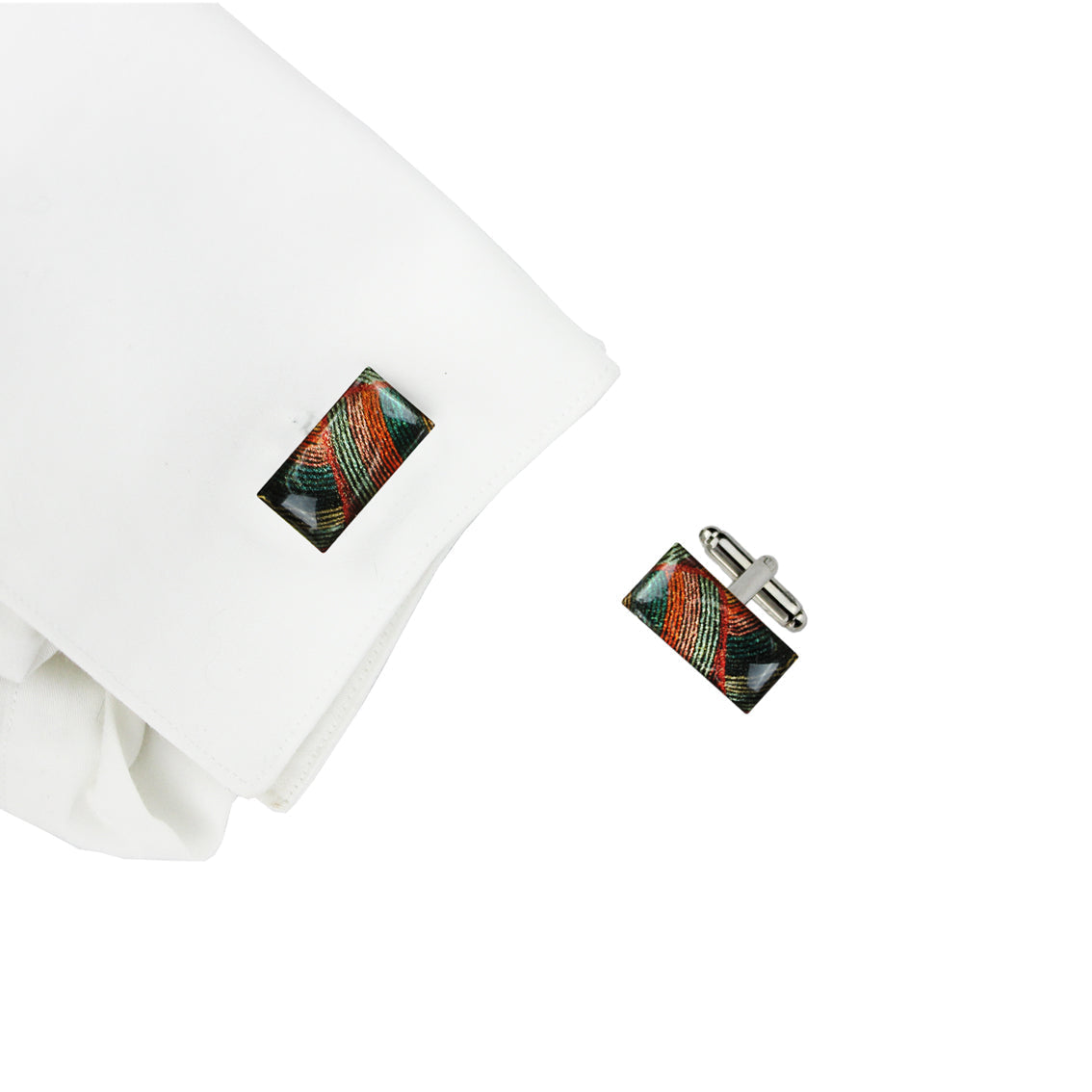 SELINA ORANGE ELEGANT CUFFLINKS - SD038