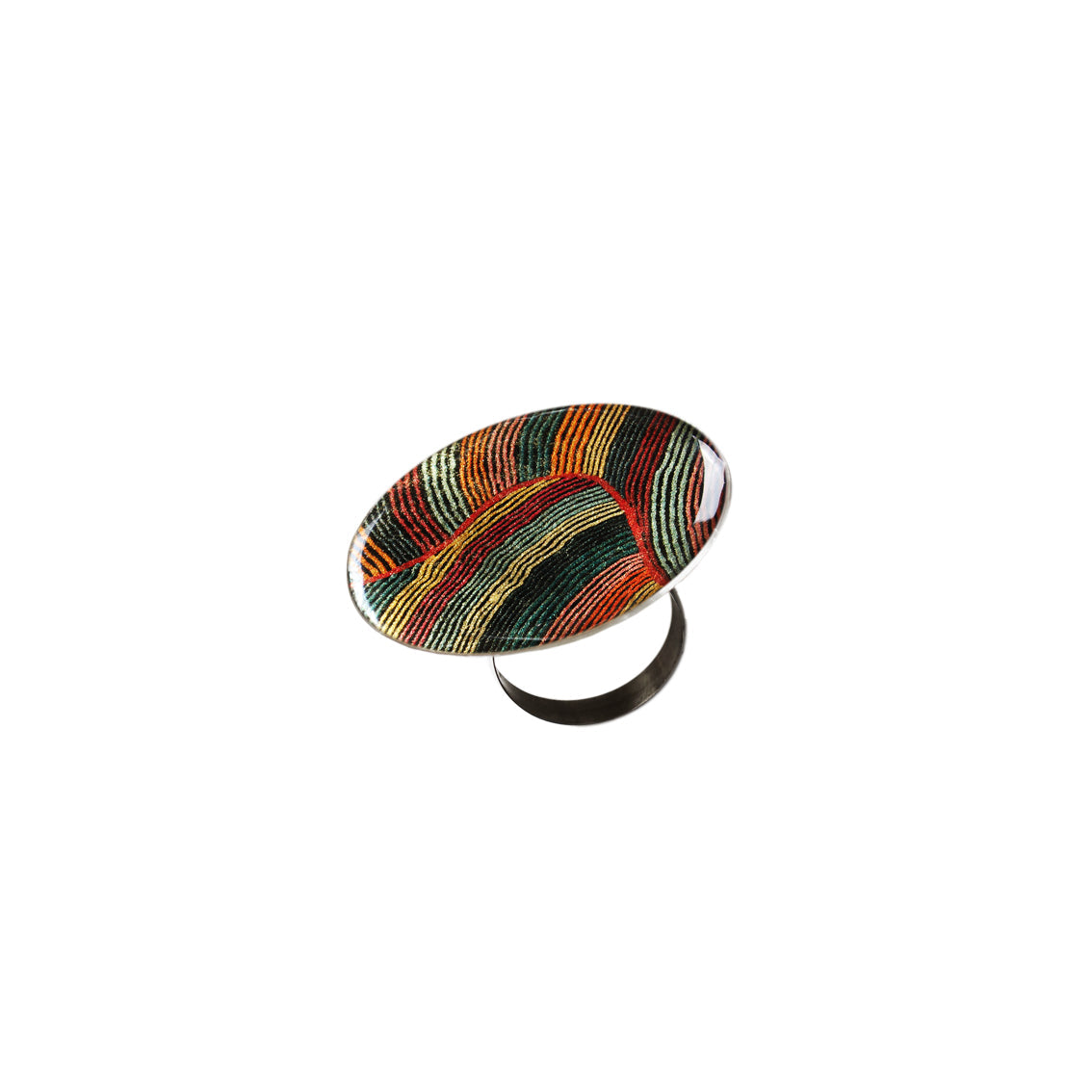 SELINA ORANGE STATEMENT ADJUSTABLE RING - SD037