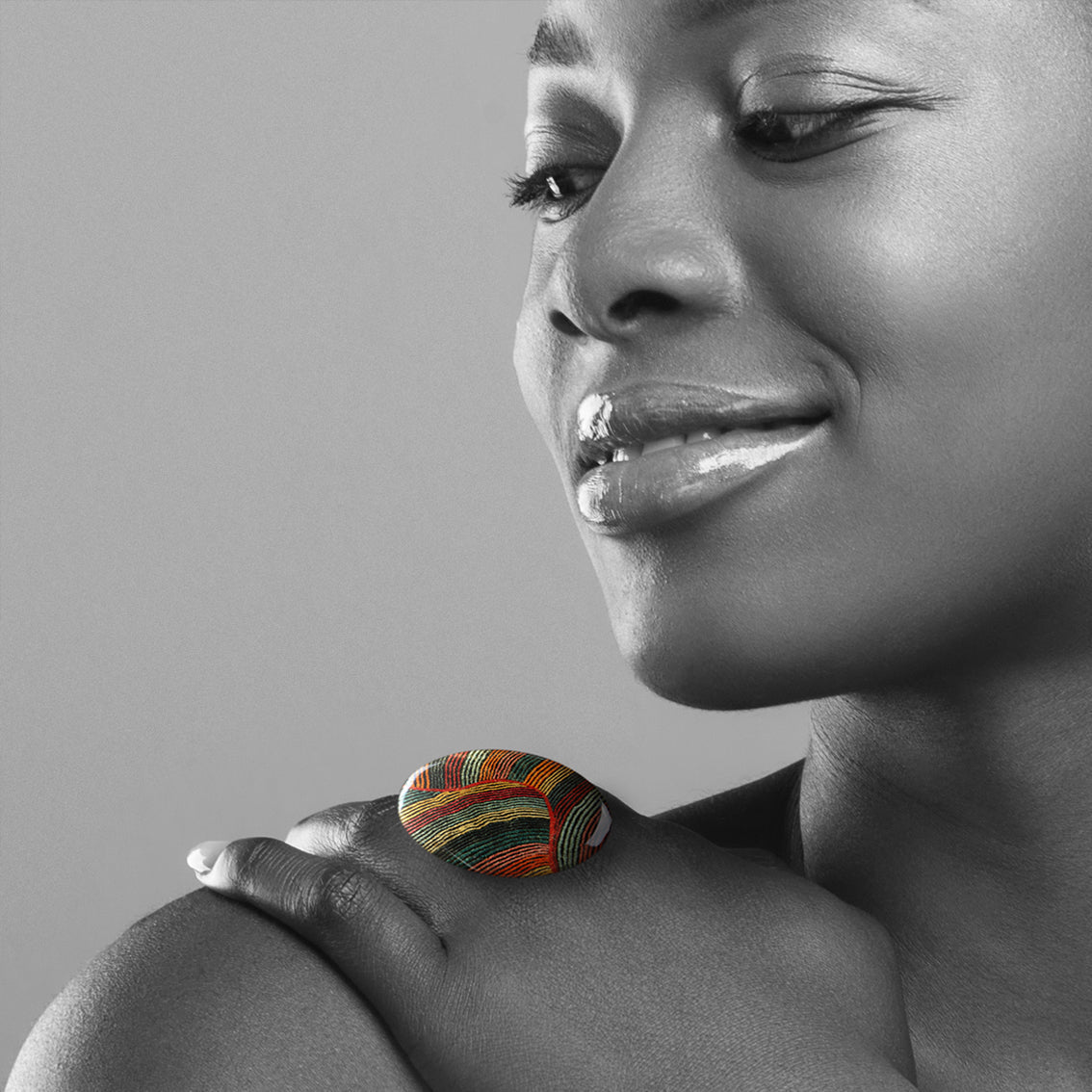 SELINA ORANGE STATEMENT ADJUSTABLE RING - SD037