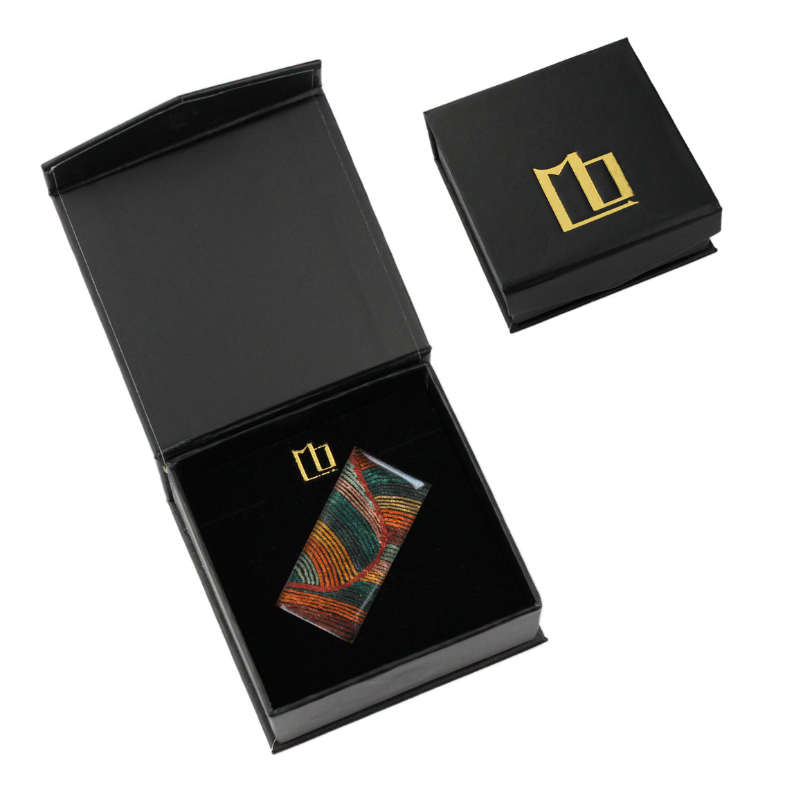 SELINA ORANGE STATEMENT BROOCH - SD040