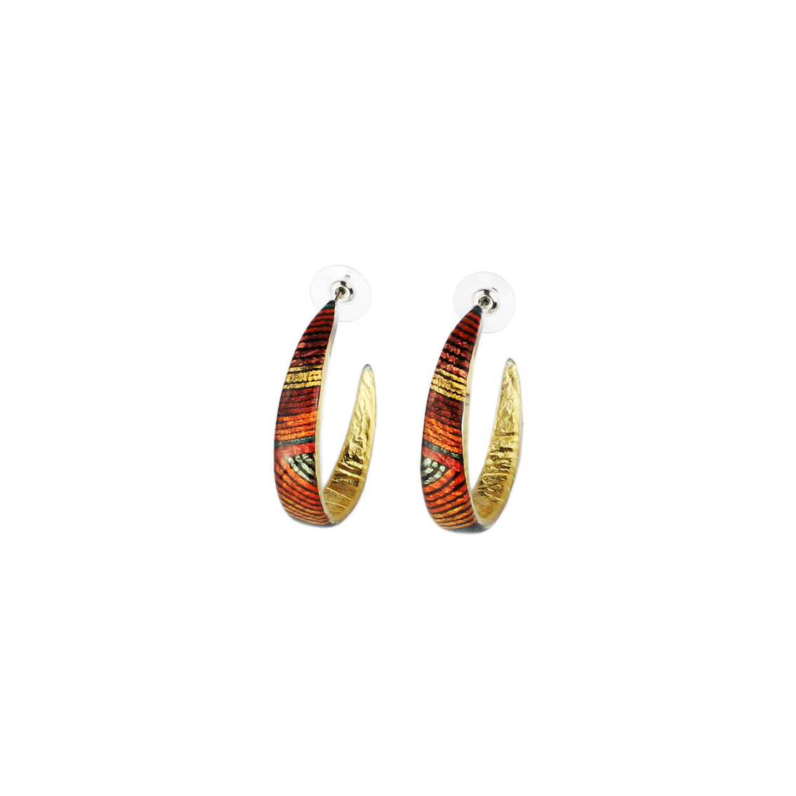 SELINA ORANGE STATEMENT LOOP EARRINGS - SD024