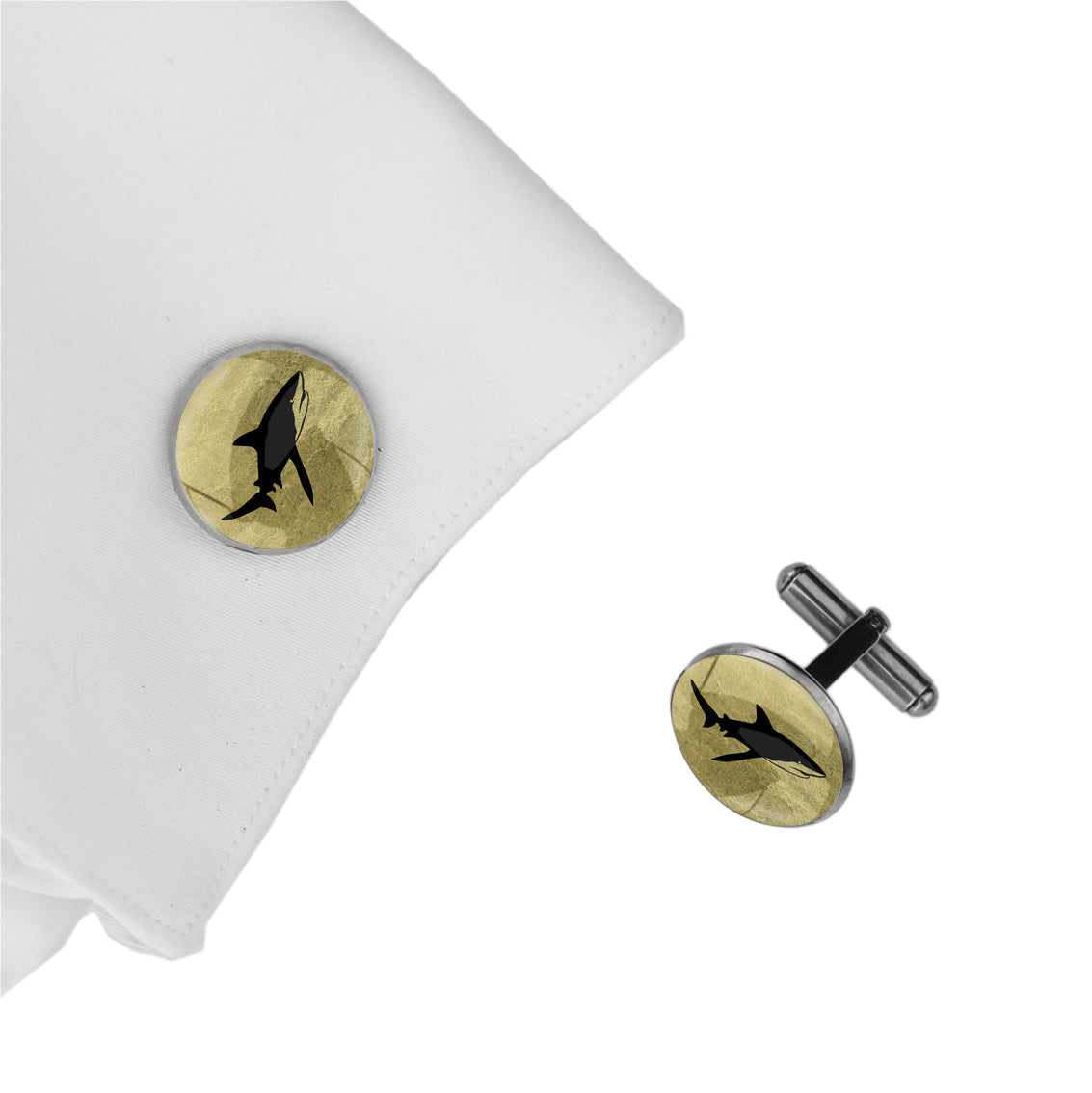 SHARK CIRCLE ELEGANT CUFFLINKS - MFY270