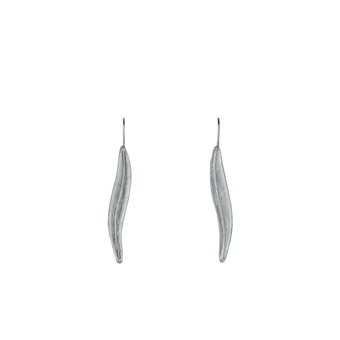 SLENDER NATIVE EUCALYPTUS SHAPE MONOCOLOR DANGLE EARRINGS - F074