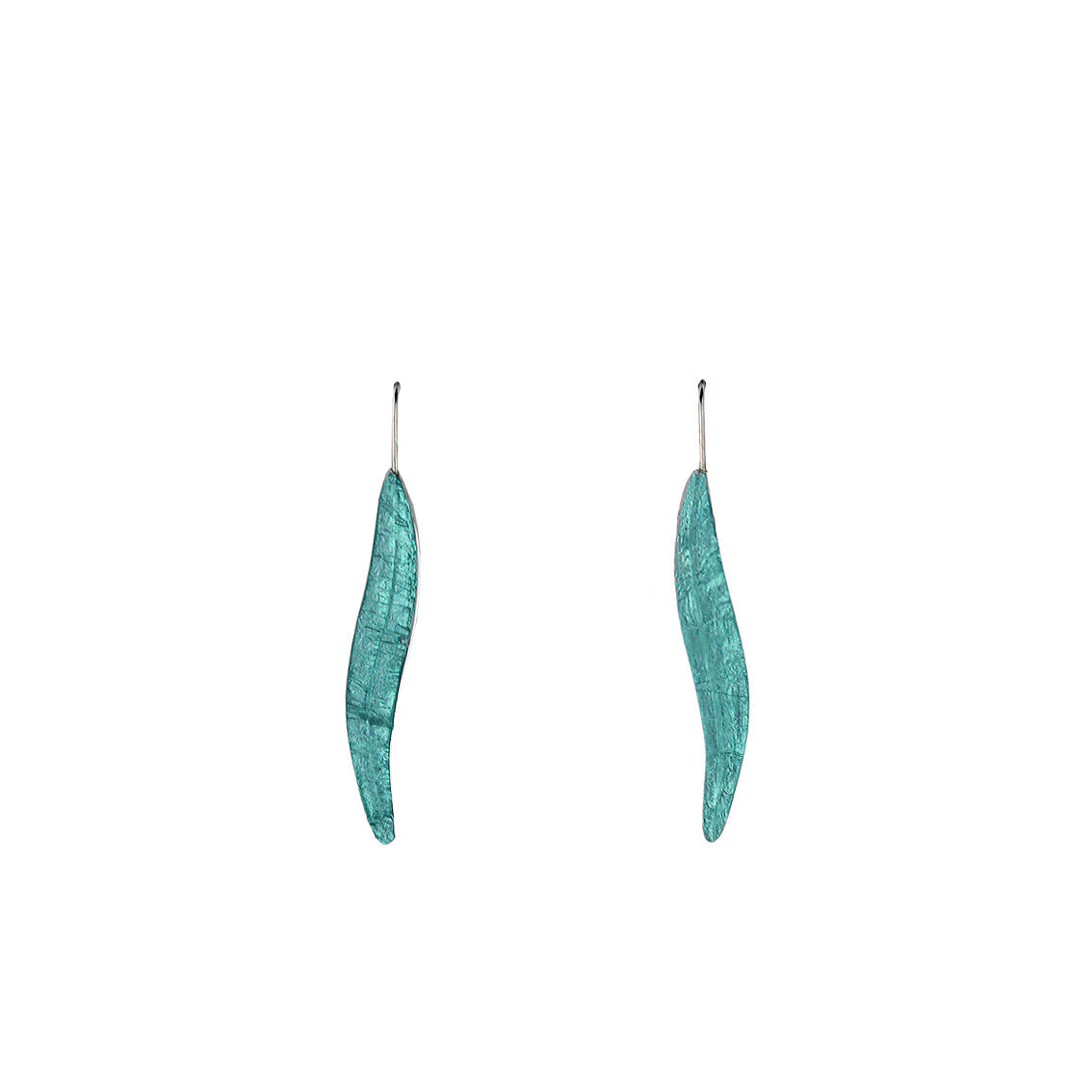 SLENDER NATIVE EUCALYPTUS SHAPE MONOCOLOR DANGLE EARRINGS - F074