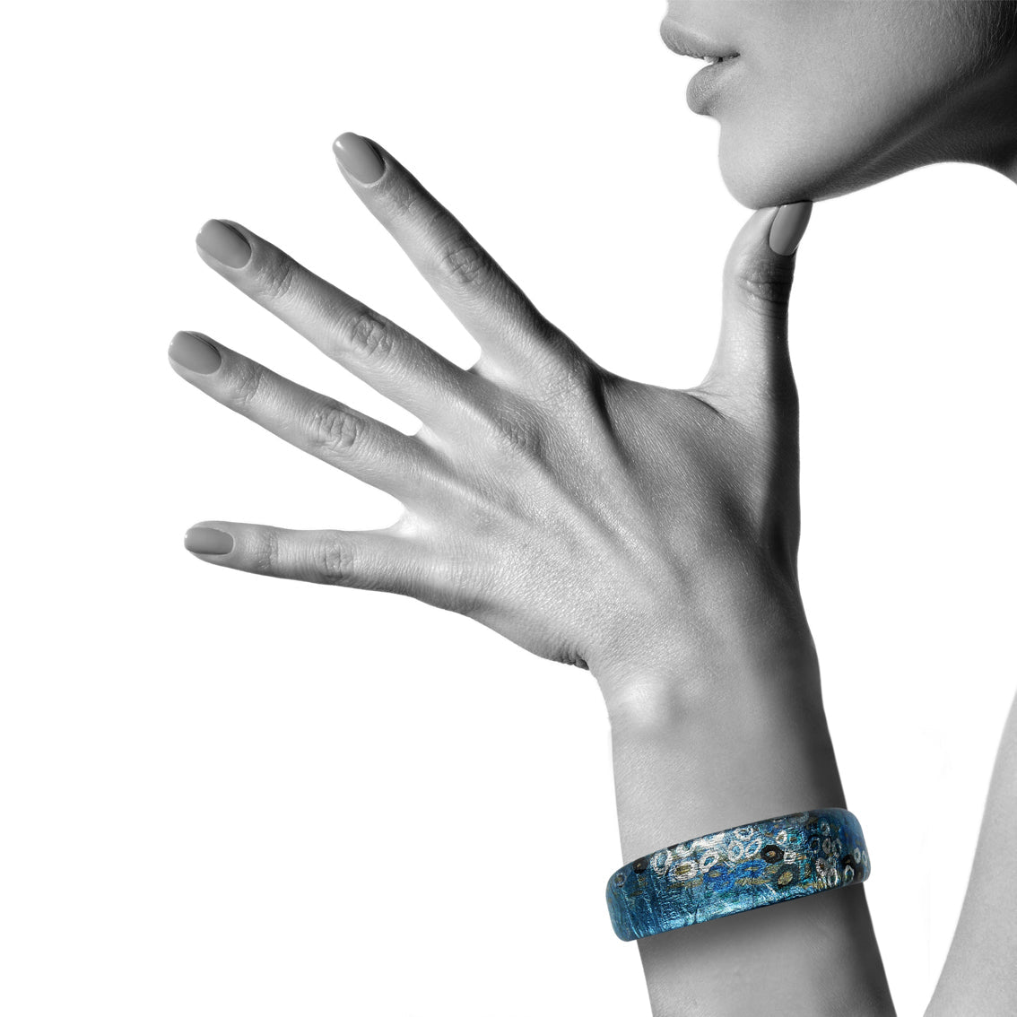 BRUSH BLUE ADJUSTABLE NARROW BRACELET - SD167
