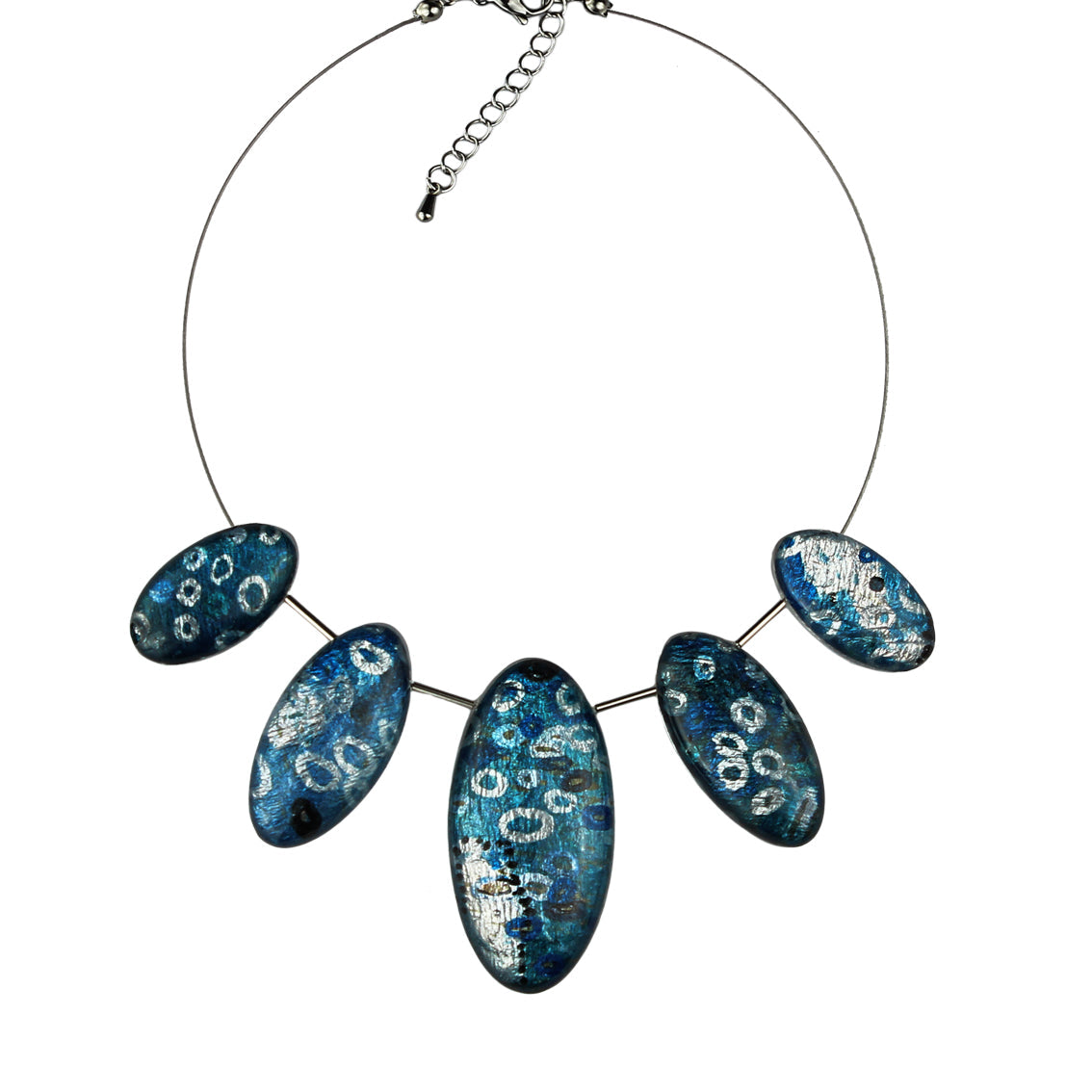 BRUSH BLUE ADJUSTABLE NECKLACE - SD163