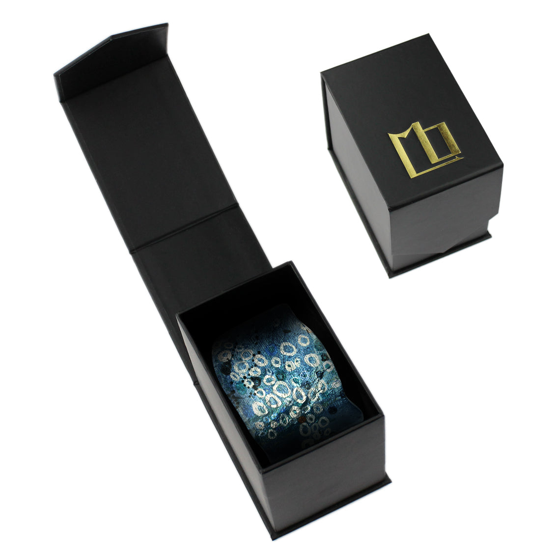 BRUSH BLUE ADJUSTABLE STATEMENT BRACELET - SD169