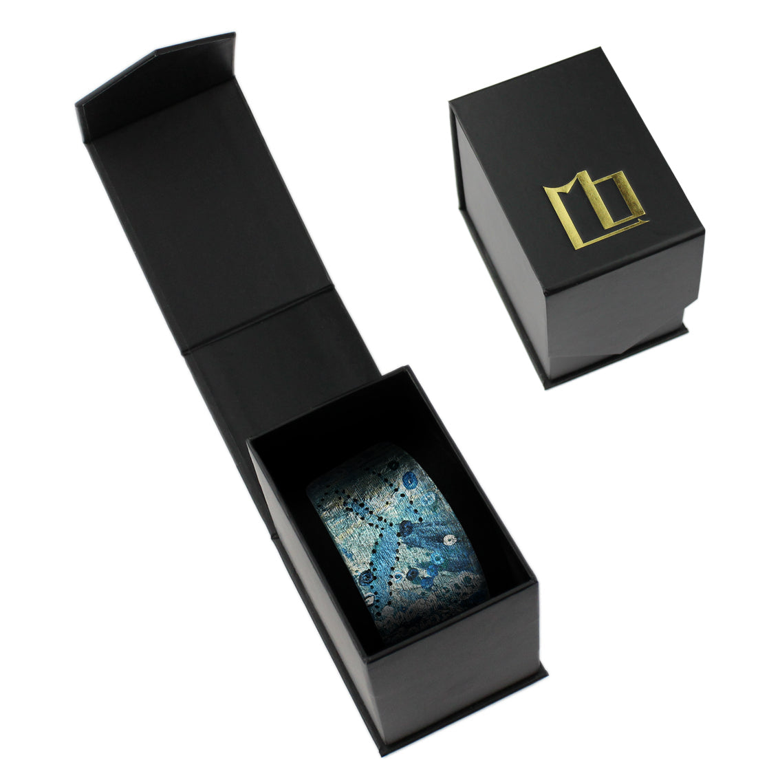 BRUSH BLUE ADJUSTABLE WIDE BRACELET - SD168